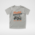 Haunted Horsepower Halloween Toddler Tee – Ash